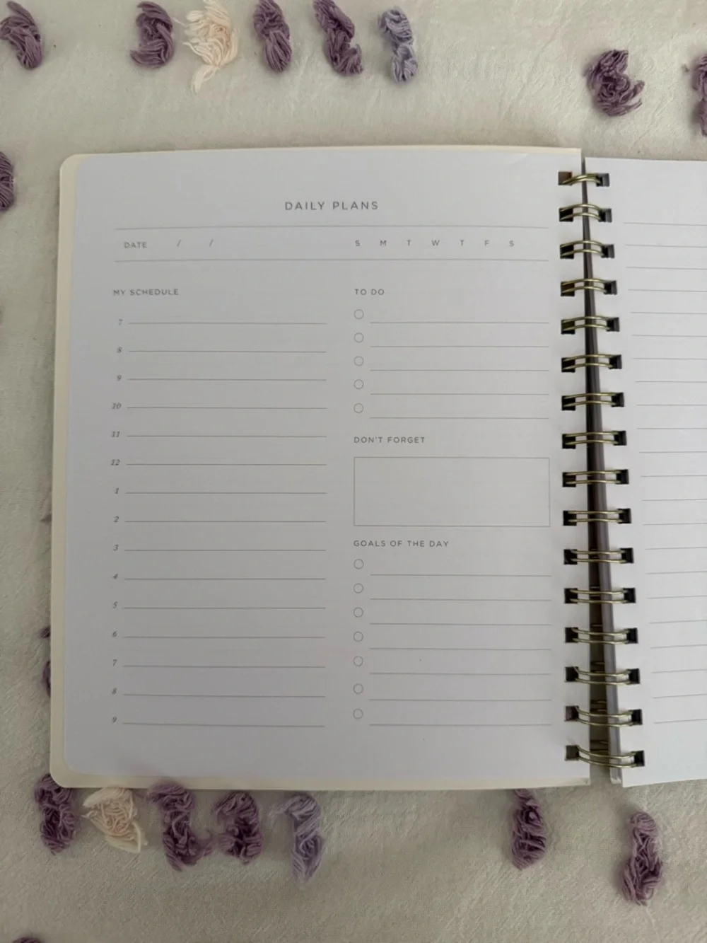 “Bright Days Ahead” Striped Daily Planner